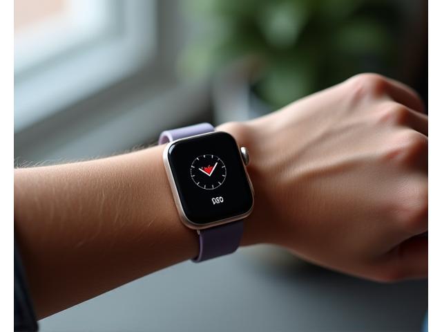 Ein elegantes, minimalistisches Aktivitäts-Tracker-Gerät am Handgelenk.