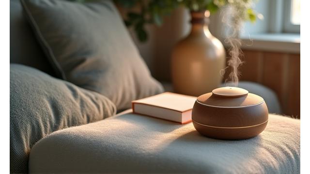 Meditationskissen und Aromatherapie-Diffusor