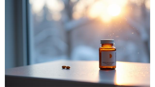 Winterlandschaft mit Vitamin D Präparat