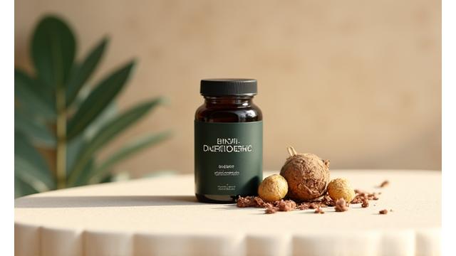 Dose Bio-Adaptogen Komplex auf einem Schreibtisch