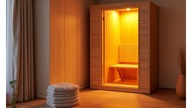 Kleine kompakte Infrarotsauna für zu Hause