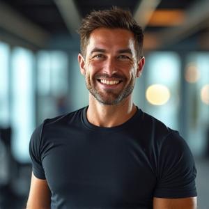 Porträt von Marco Movement, einem dynamischen Sportwissenschaftler.